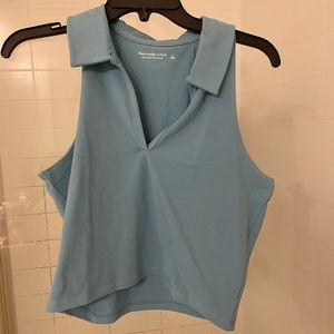 Blue abercrombie crop top